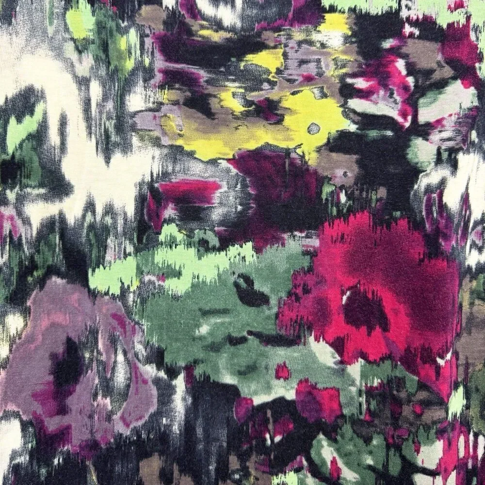Julienne Weston Asymmetric Ruffle Top Size L Watercolor Art To Wear Boho Fairy - Picture 2 of 5